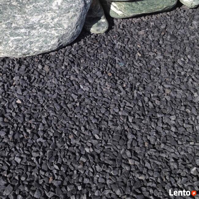 Grys CZARNY KAMIEŃ ozdobny Bazalt żwir KURIER