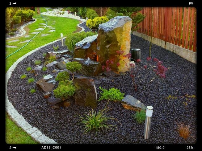 Grys CZARNY KAMIEŃ ozdobny Bazalt żwir KURIER