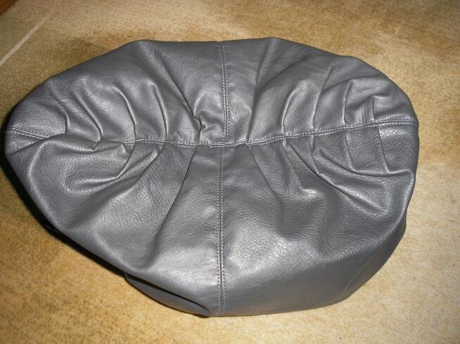 duża ciemnostalowa torba A4 Sinsay