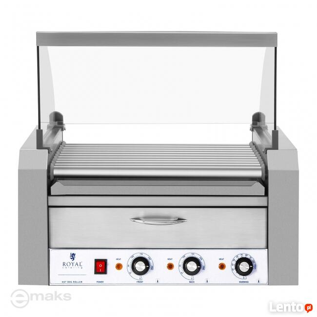 Grill rolkowy 11 rolek + szuflada do podgrzewania bułek 2w1