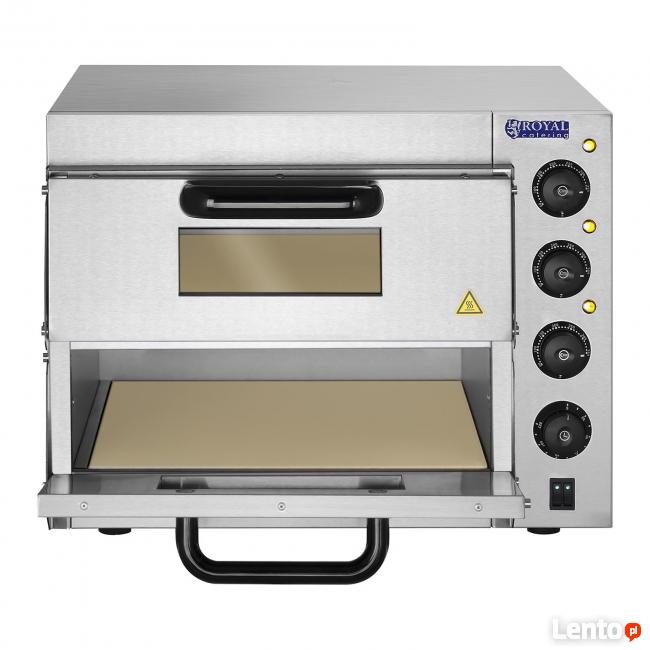 Dwukomorowy piec do pizzy 3000W 350st wkłady szamotowe