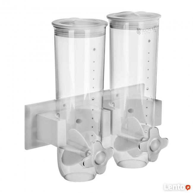 Ścienny dozownik do produktów sypkich dyspenser 2x1,5L