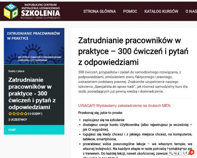 Kurs Specjalista ds. kadr i płac- wideoszkolenie online