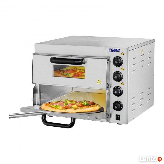 Dwukomorowy piec do pizzy 3000W 350st wkłady szamotowe