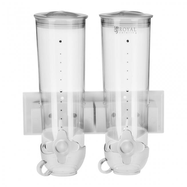 Ścienny dozownik do produktów sypkich dyspenser 2x1,5L