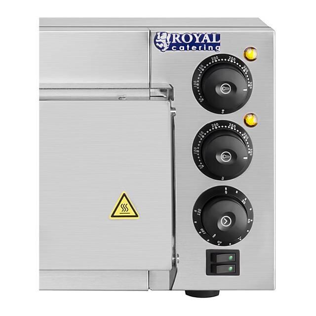 Jednokomorowy piec do pizzy 40cm 2000W inox szamot
