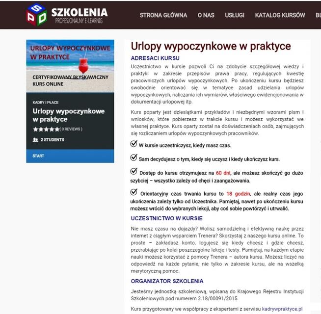 Kurs Specjalista ds. kadr i płac- wideoszkolenie online
