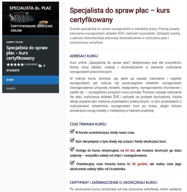 Kurs Specjalista ds. kadr i płac- wideoszkolenie online
