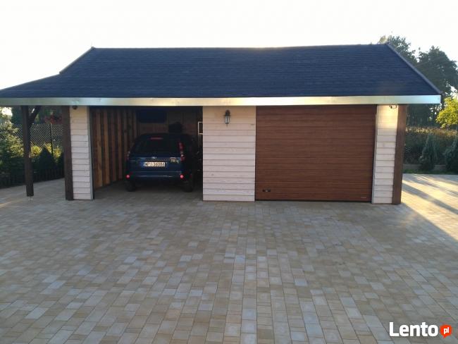 GARAŻ DREWNIANY dom domek wiata drewna drewutnia