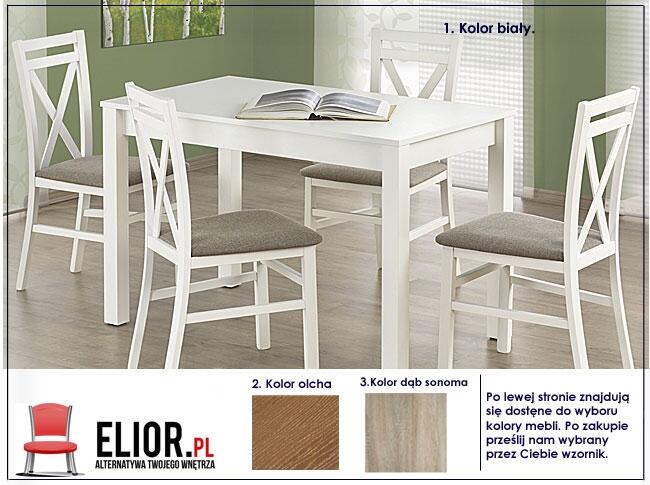 Stół do Kuchni == Biały, Dąb Sonoma 120x68 CM == RABAT 55%