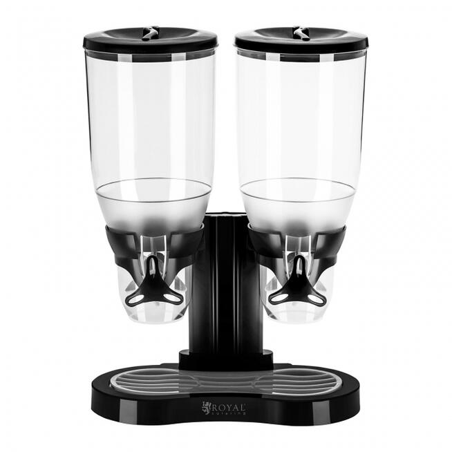 Elegancki podwójny dyspenser do płatków śniadaniowych musli