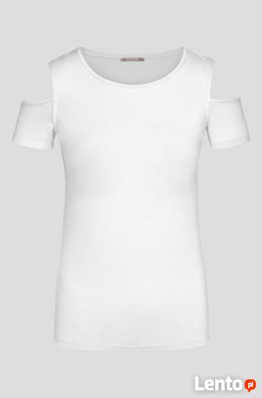 t-shirt z odkrytymi ramionami Orsay