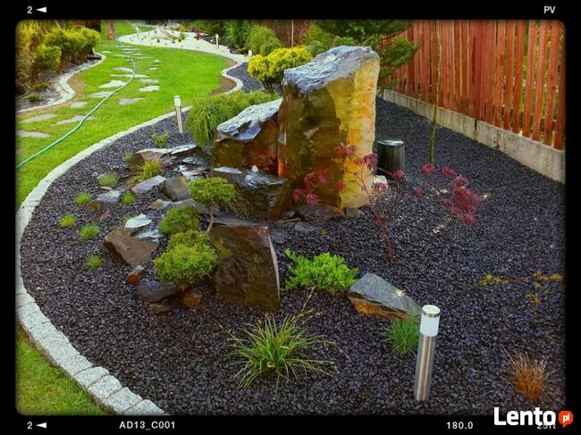 Grys CZARNY KAMIEŃ ozdobny Bazalt żwir 1 TONA ŚLĄSK