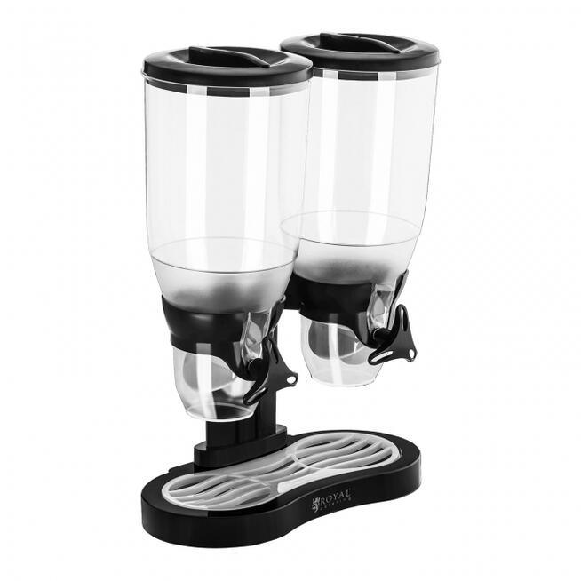 Elegancki podwójny dyspenser do płatków śniadaniowych musli