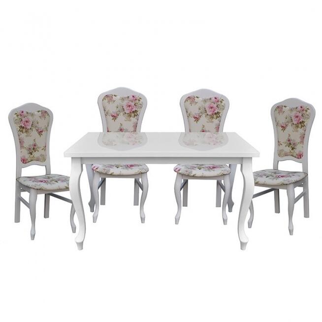 Zestaw mebli do jadalni. Stół Brillant i 4 krzesła Dama.