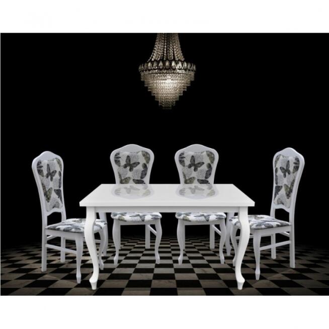Zestaw mebli do jadalni. Stół Brillant i 4 krzesła Dama.