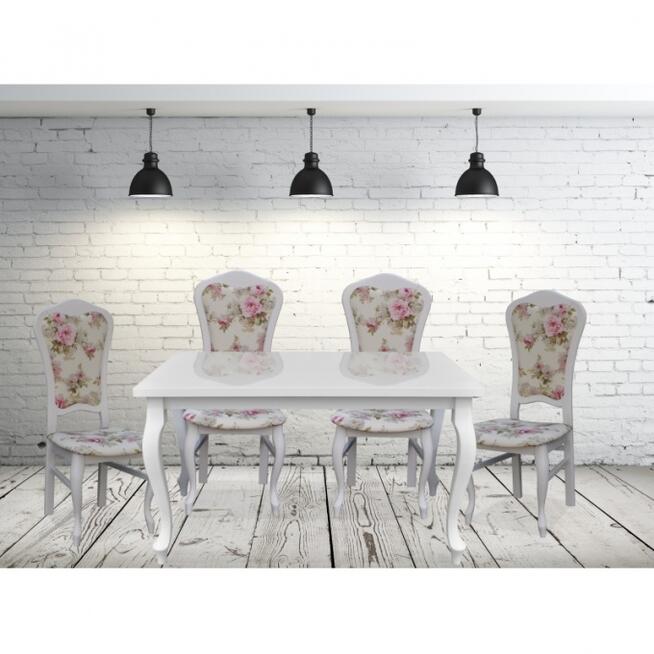 Zestaw mebli do jadalni. Stół Brillant i 4 krzesła Dama.