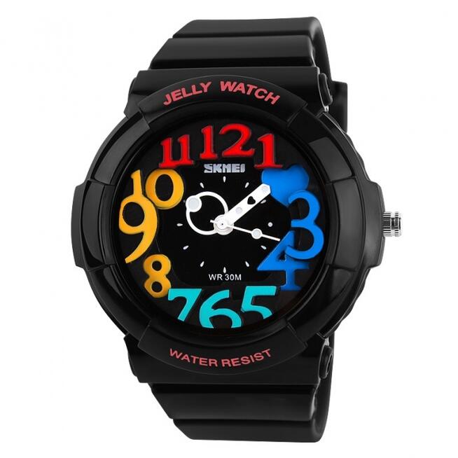 Kolorowy zegarek styl BABY G wodoszczelny wskazówkowy