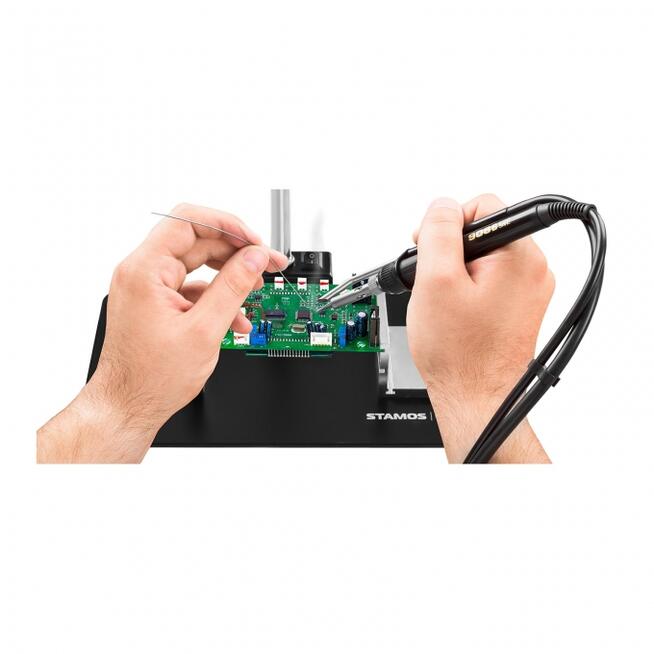 Lampa LED z powiększeniem 5x / 10x + uchwyt na płytki PCB