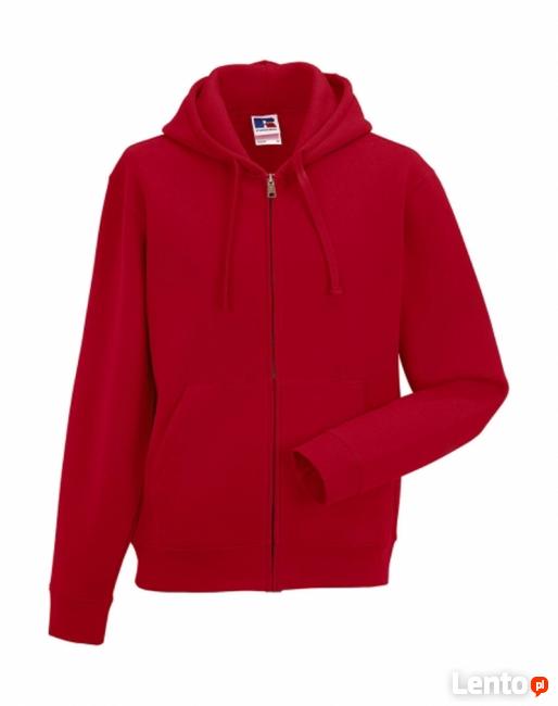 Bluza z kapturem rozpinana czerwona RUSSELL