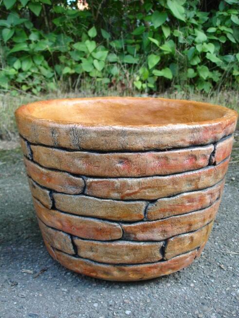 Ceramiczna donica ogrodowa śr. 40 cm. mrozoodporna