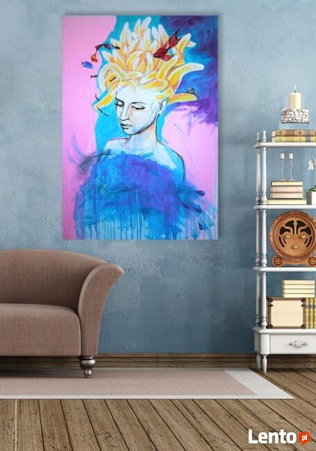 Akryl na płótnie "TUŻ OBOK" 70x100cm obraz artystki A. Laube