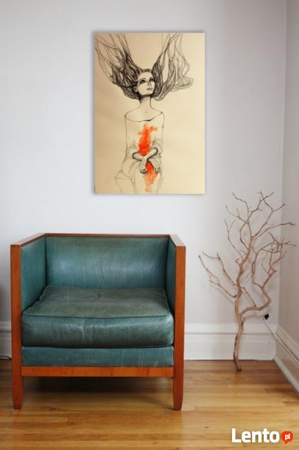 Rysunek ołówkiem CIEPŁO artystki plastyka Adriany Laube