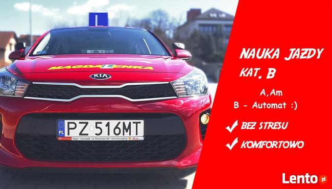 Nauka jazdy Swarzędz OSK MAGDALENKA A,B,Am - automat B !