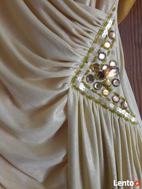Złota Sukienka błyszczącą na wesele 36/38
