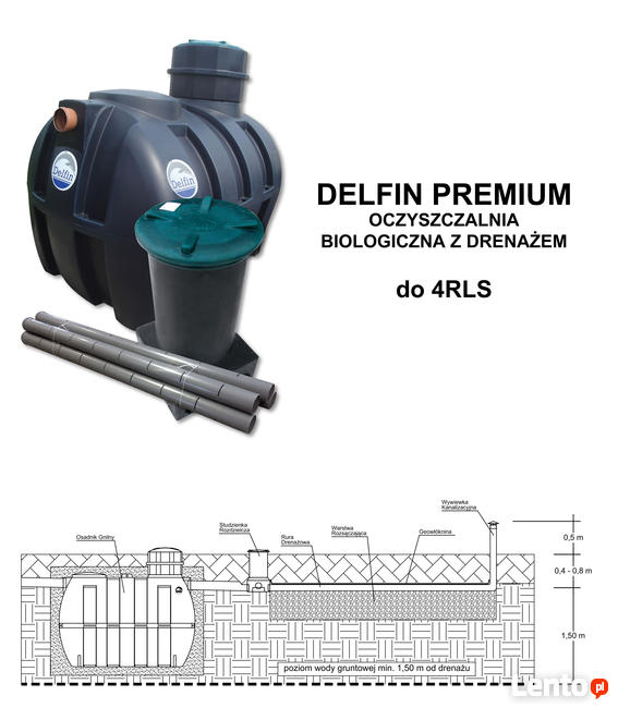 Oczyszczalnia ścieków biologiczna drenażowa DELFIN 2000, 48m
