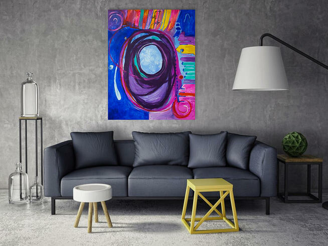 "ALIEN" obraz akrylowy na płótnie 100x80cm artystki A.Laube