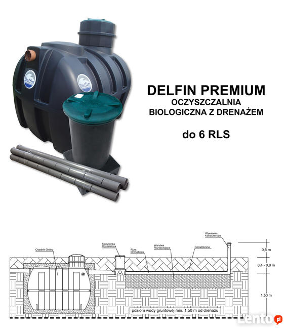 Oczyszczalnia ścieków biologiczna drenażowa DELFIN 3000,6os