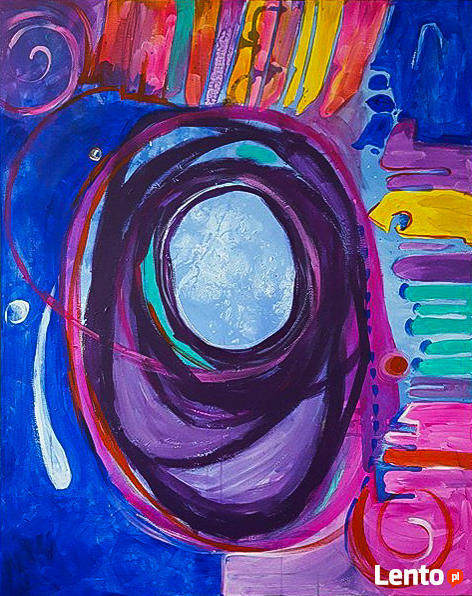 "ALIEN" obraz akrylowy na płótnie 100x80cm artystki A.Laube