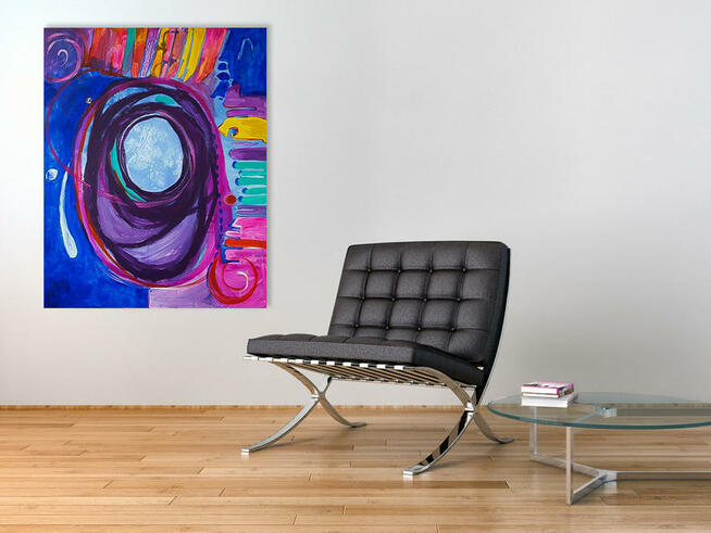 "ALIEN" obraz akrylowy na płótnie 100x80cm artystki A.Laube