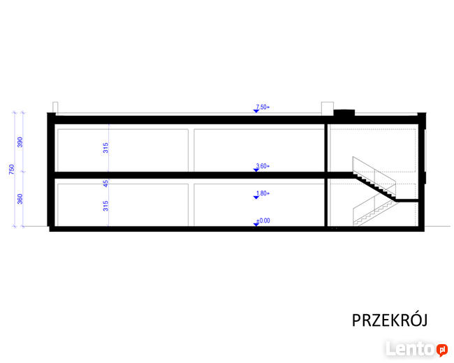 PS-SA-220-20V3 projekt pawilonu budynku usługowego sklepu