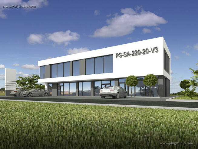 PS-SA-220-20V3 projekt pawilonu budynku usługowego sklepu