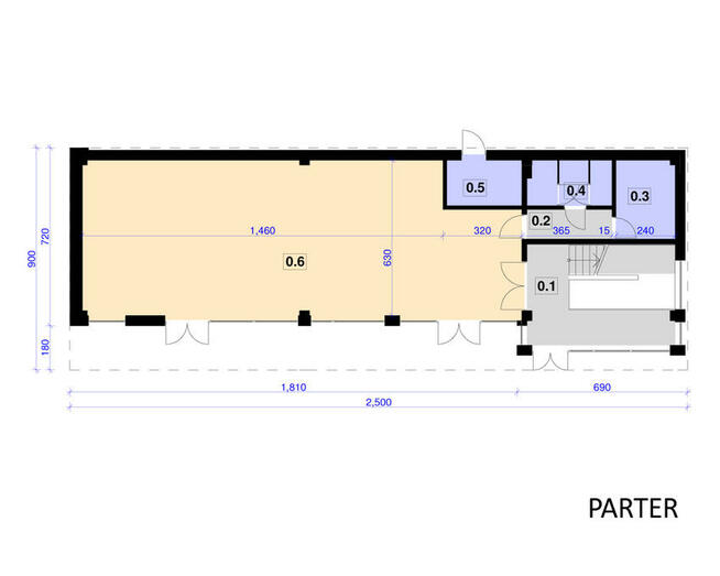 PS-SA-220-20V3 projekt pawilonu budynku usługowego sklepu