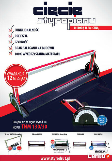 STYRODRUT TNM 130 przecinarka styropianu PION & POZIOM