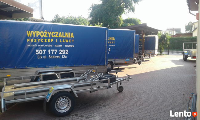 Wypożyczalnia przyczep , lawet . Wynajem przyczep