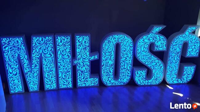 MIŁOŚĆ napis - litery dekoracja sali