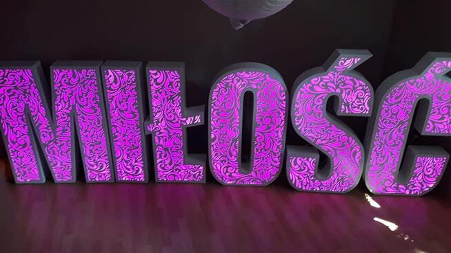 MIŁOŚĆ napis - litery dekoracja sali