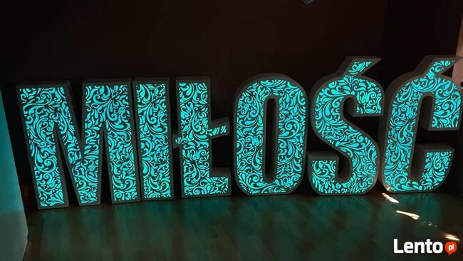 MIŁOŚĆ napis - litery dekoracja sali