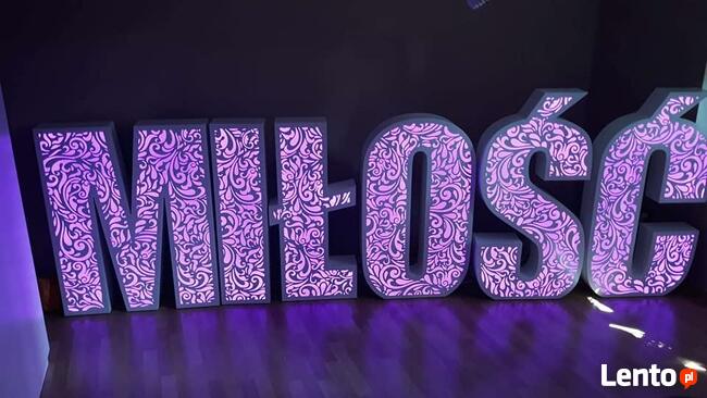 MIŁOŚĆ napis - litery dekoracja sali