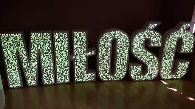 MIŁOŚĆ napis - litery dekoracja sali