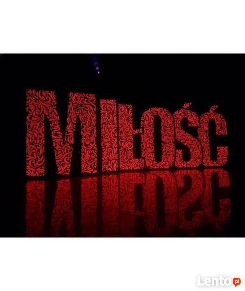 MIŁOŚĆ napis - litery dekoracja sali