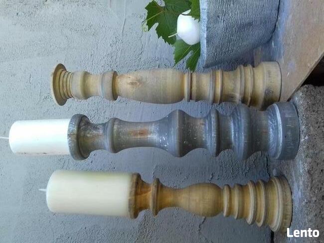 Świecznik drewniany toczony ręcznie