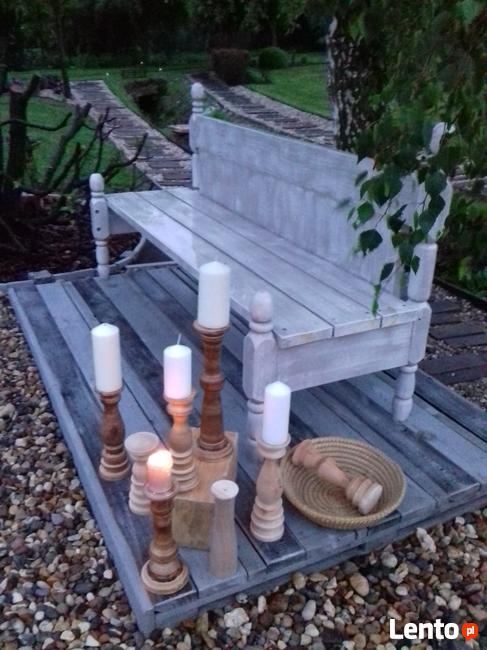 Świecznik drewniany toczony ręcznie