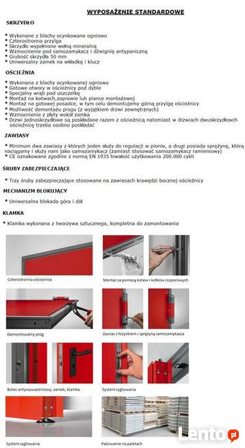 Drzwi Stalowe Techniczne Metalowe Uniwersalne rozmiar 90 cm