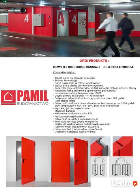 Drzwi Dwuskrzydłowe Stalowe Techniczne Metalowe 130 cm