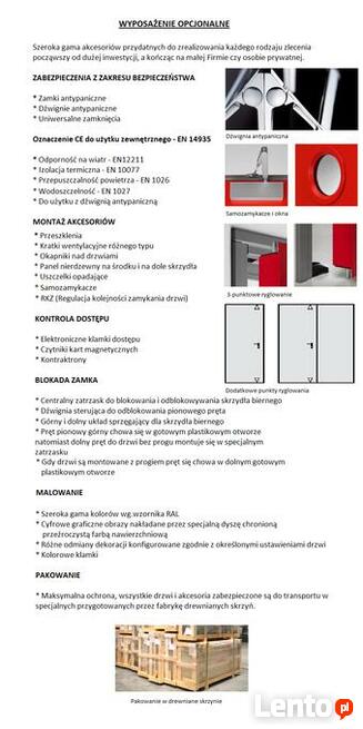 Drzwi Dwuskrzydłowe Stalowe Techniczne Metalowe 130 cm